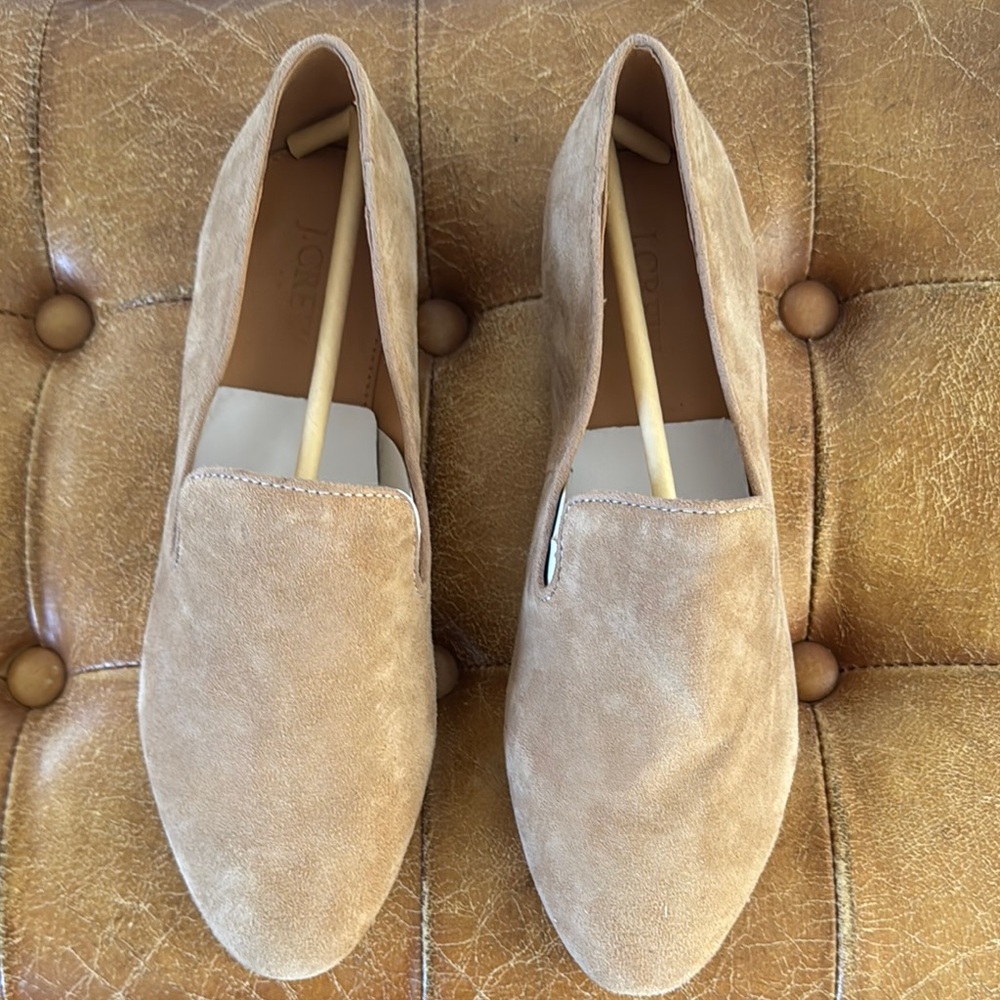 Chic Tan Suede Slip-On Shoes